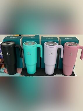 NIB Reduce  Insulated Travel Mug with Handle - Black, Teal, Lavender, Pink